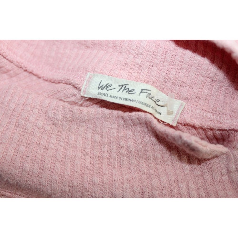 We The Free Womens Pink Long Sleeve Oversize Mock Neck Cotton Top S - Picture 6 of 6